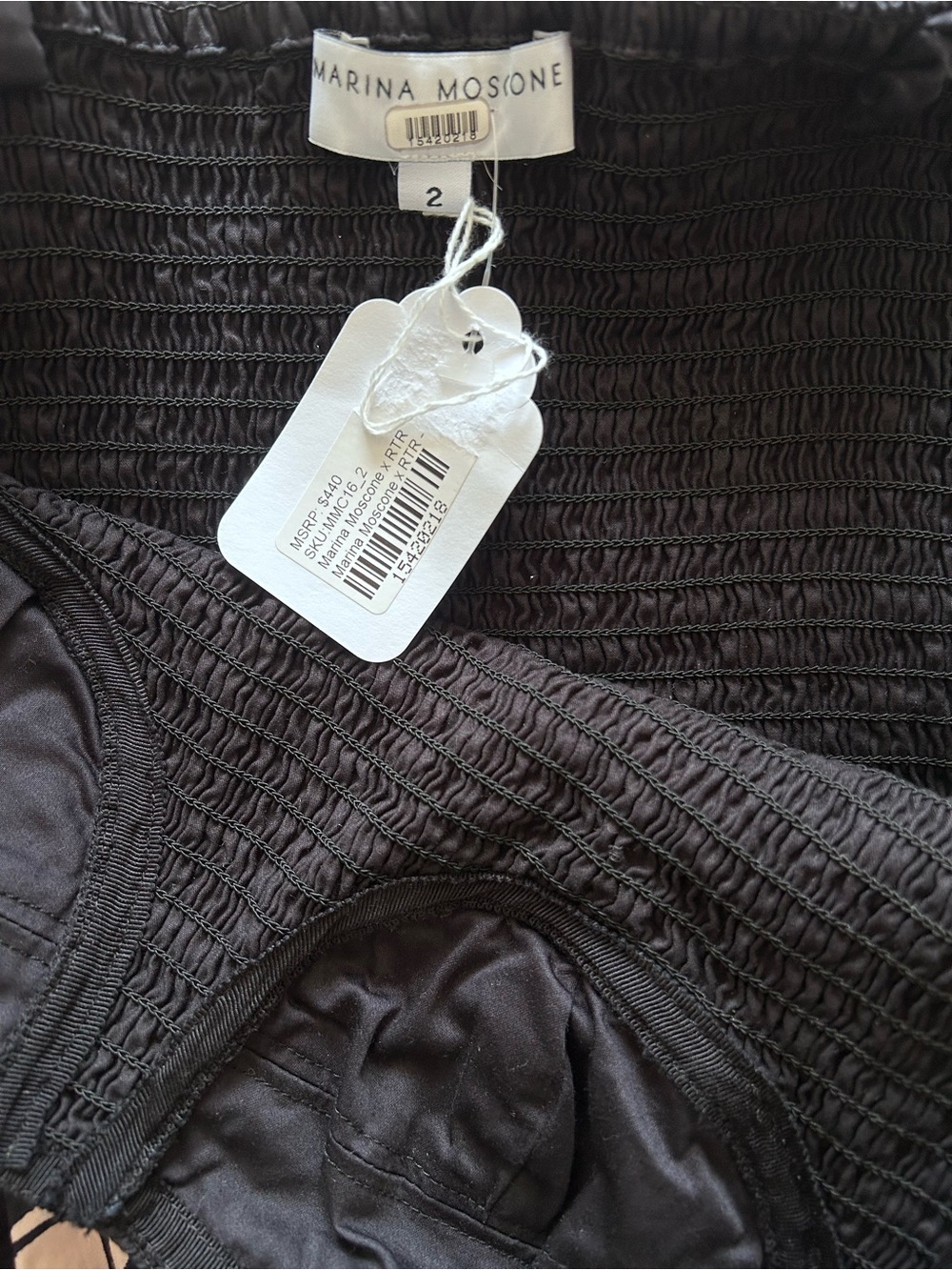 Marina Moscone Midi Dress in Black and Cream - Picture 5 of 6